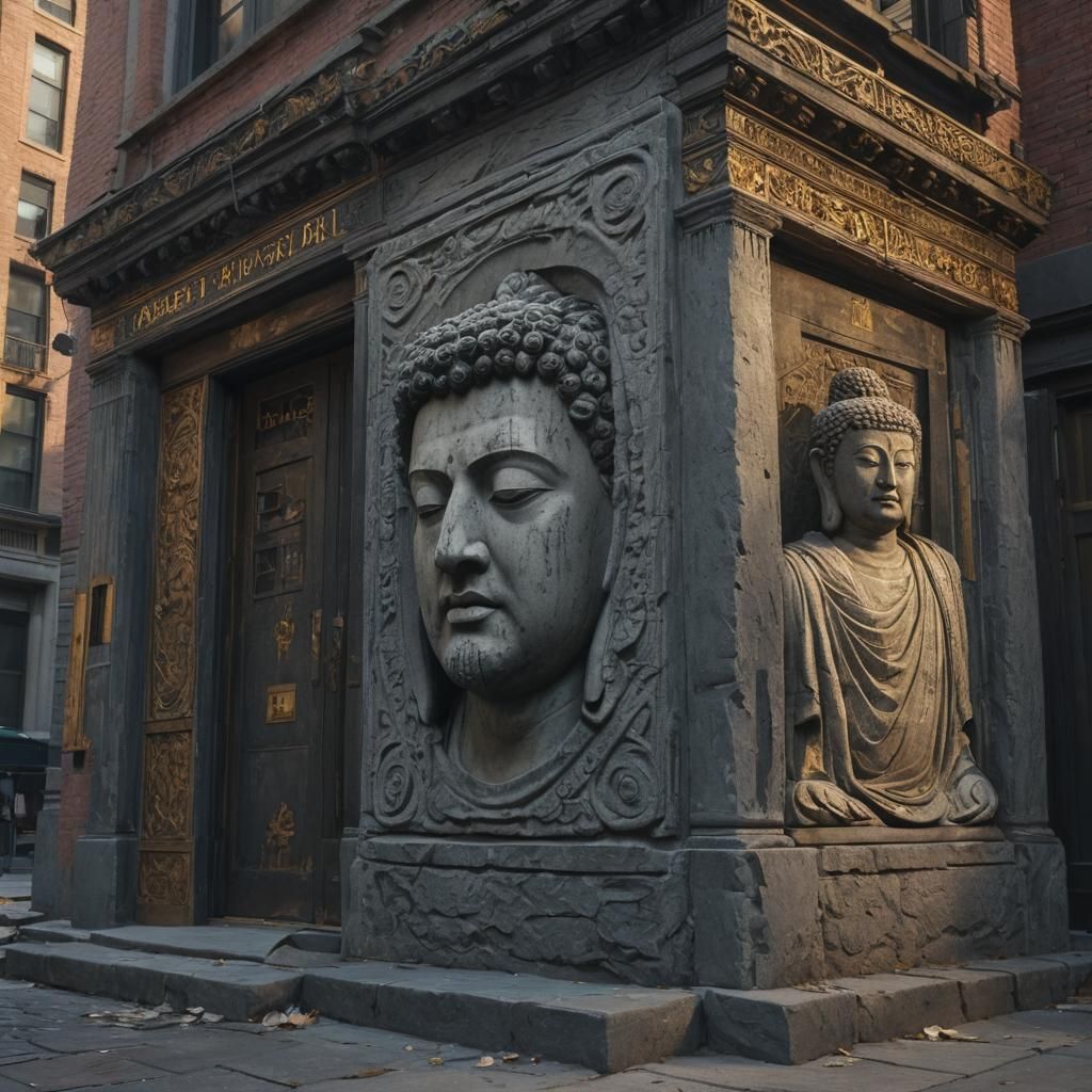 Marcus Aurelius and Buddha in New York
