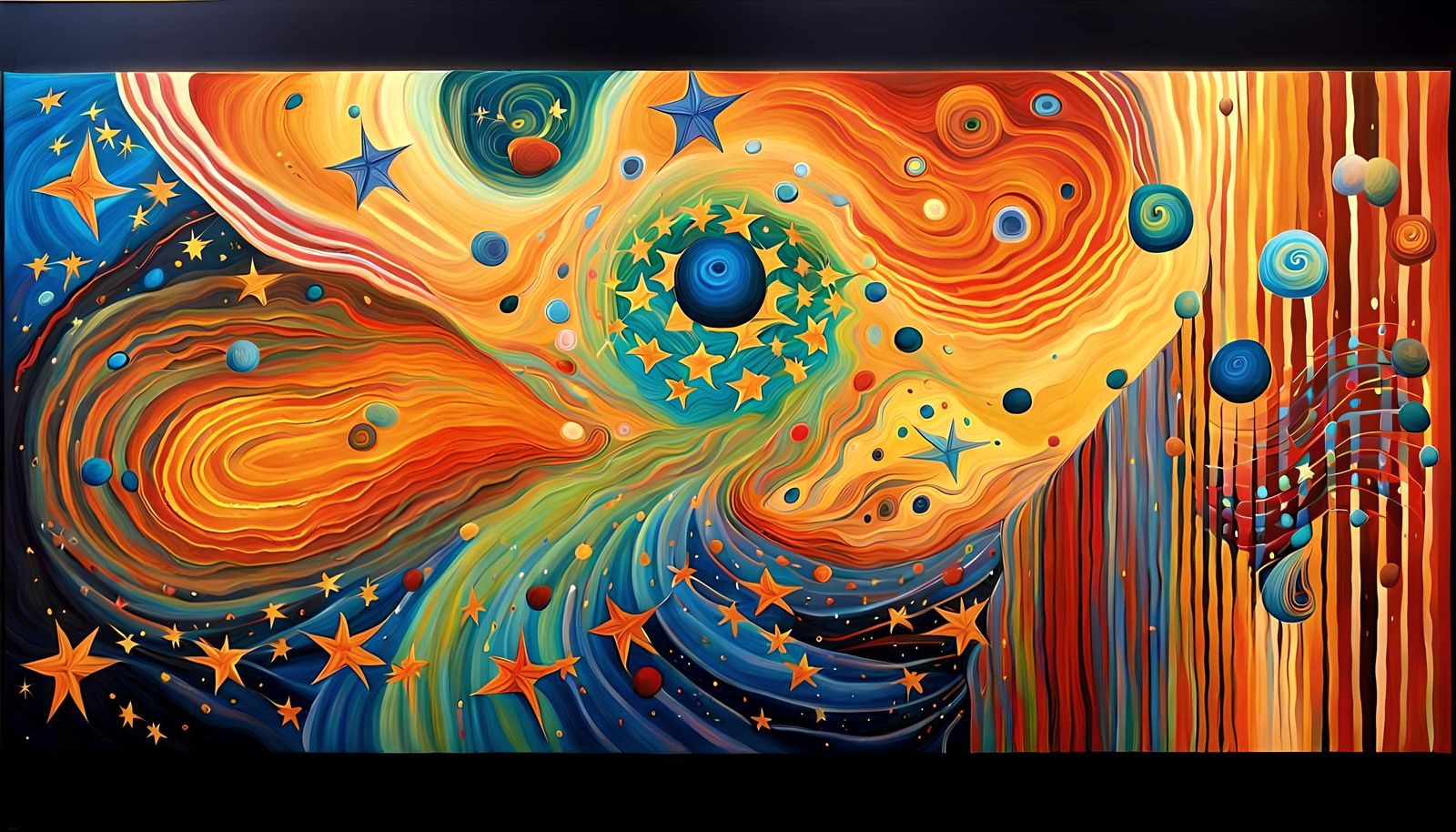 Mother of Creation's Universe in Indigenous Abstract Art