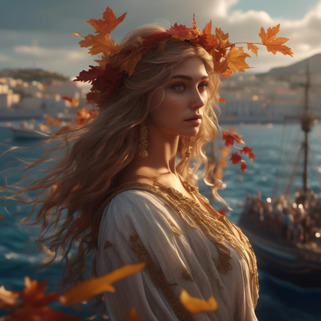 Goddess Helena Portrait in Hyperrealistic Style