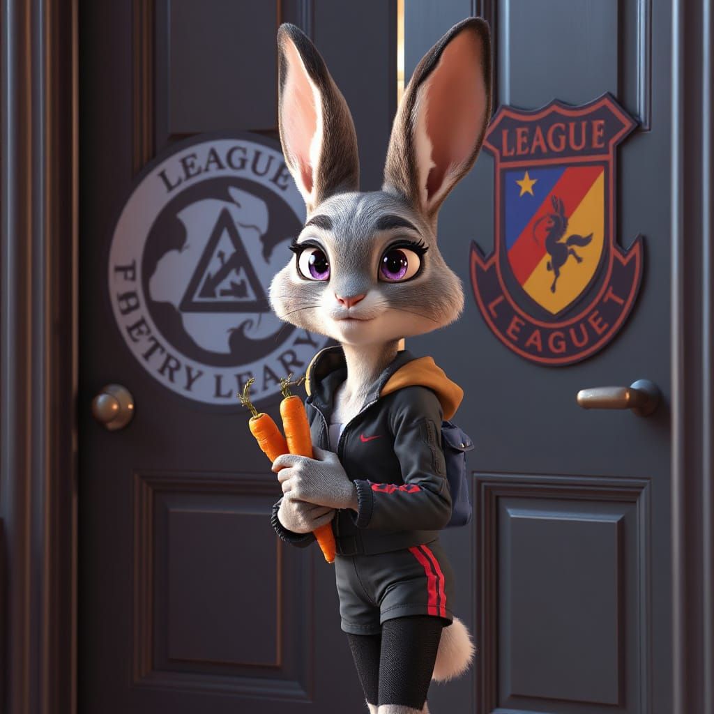 Anthropomorphic Rabbit Judy Hopps Disney Illustration