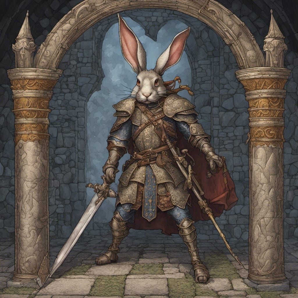 Medieval Bunny Warrior