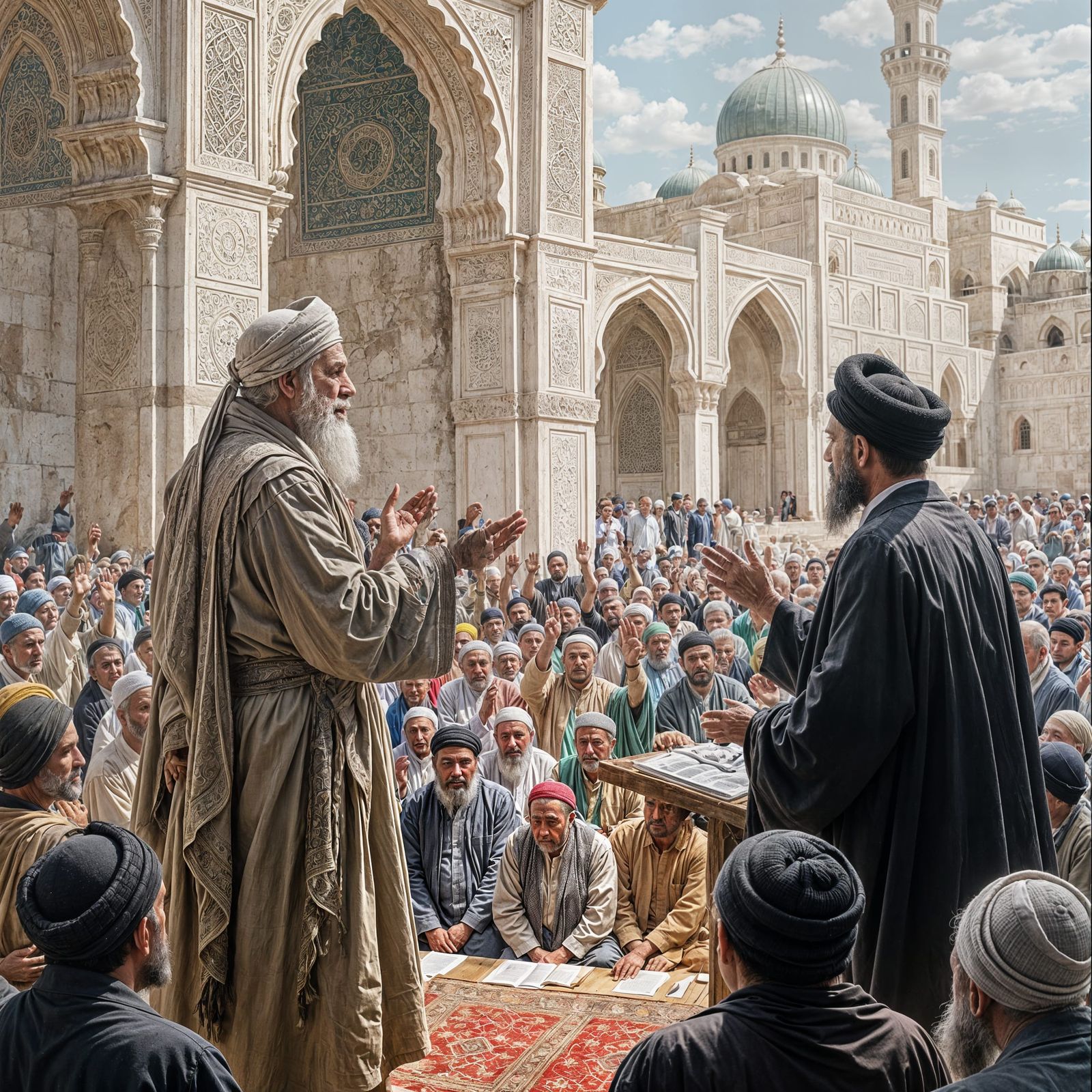 Wise Man Addresses Gathering in Mosque