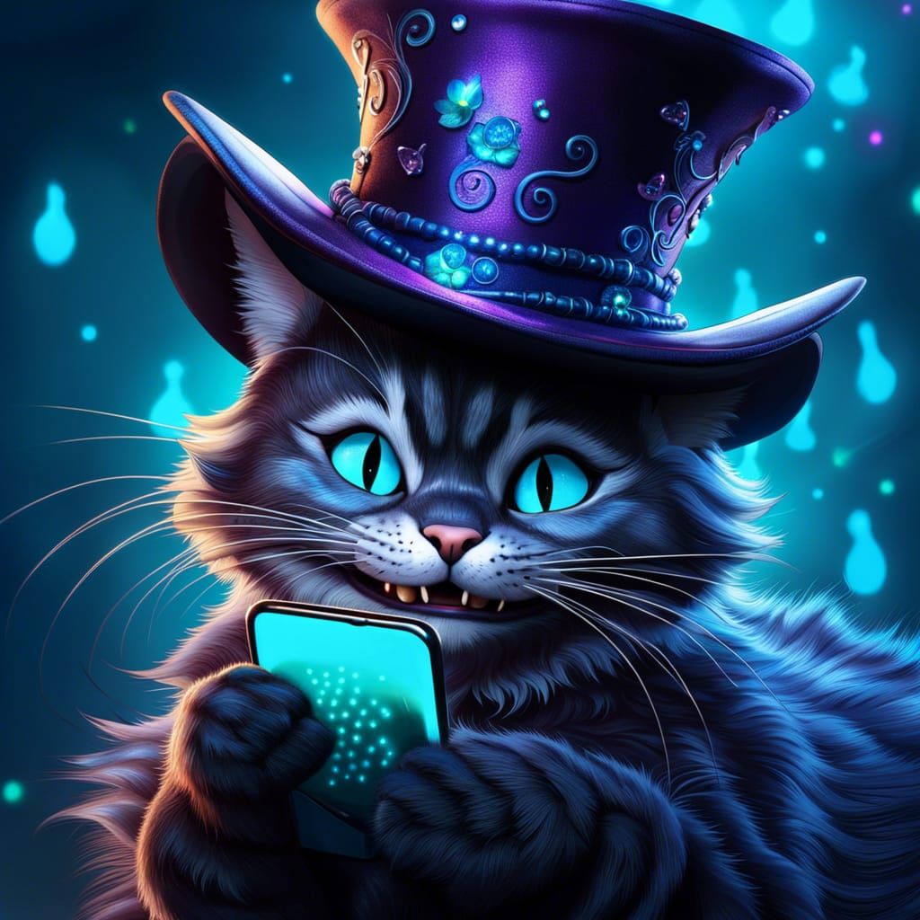 Realistic Cheshire Cat Customer Service in Fairy Wonderland