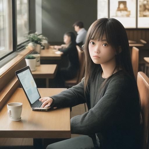 Epic Coffee Shop Serenity in Cinematic Film Style