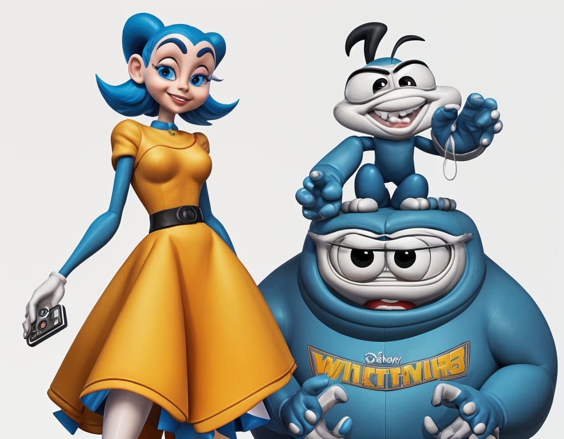 Cheerful Cartoon Remote Control in Disney Pixar Style