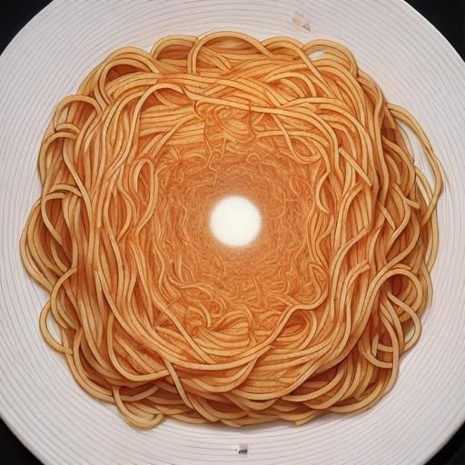 Optical Illusion: A Plate of Spaghetti