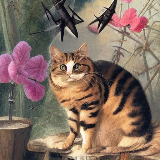 Cat with Incredibly Beautiful Radar Whiskers, a Futuristic F...