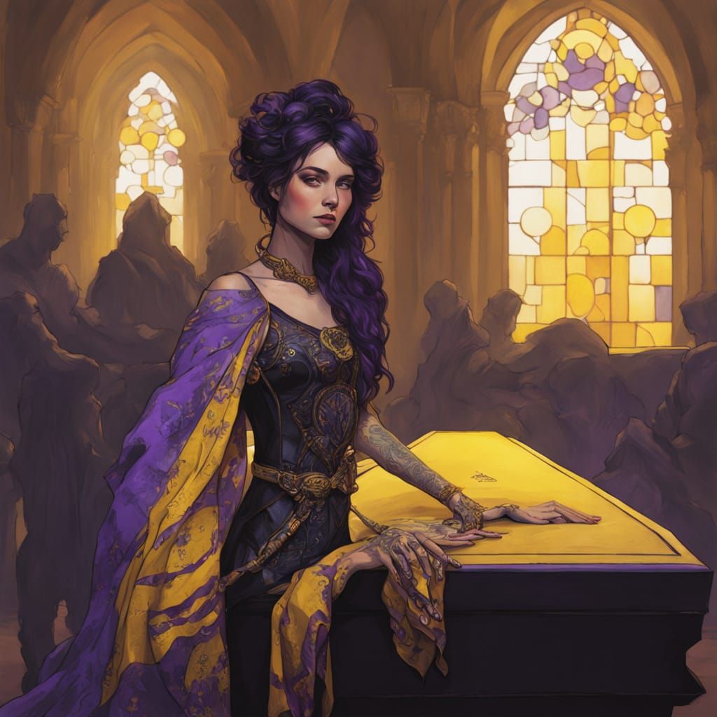 Dark Fantasy Goddess Bids Farewell in Haunting 8K Art