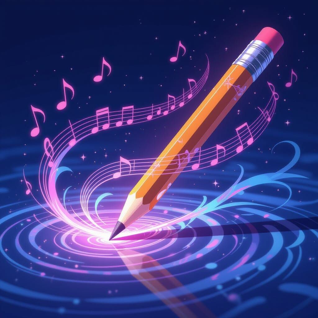 Pencil Transforms Into Ethereal Piano Music