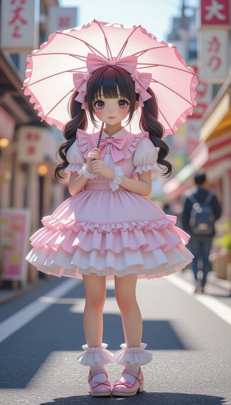 Kawaii Girl in Harajuku Decora Fashion