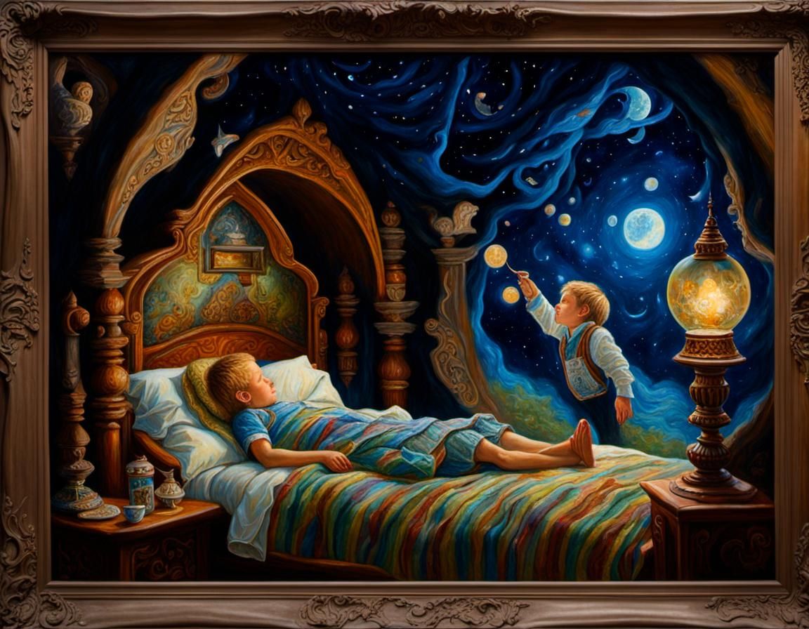 Magical Sweet Dreams in Oil Painting Style