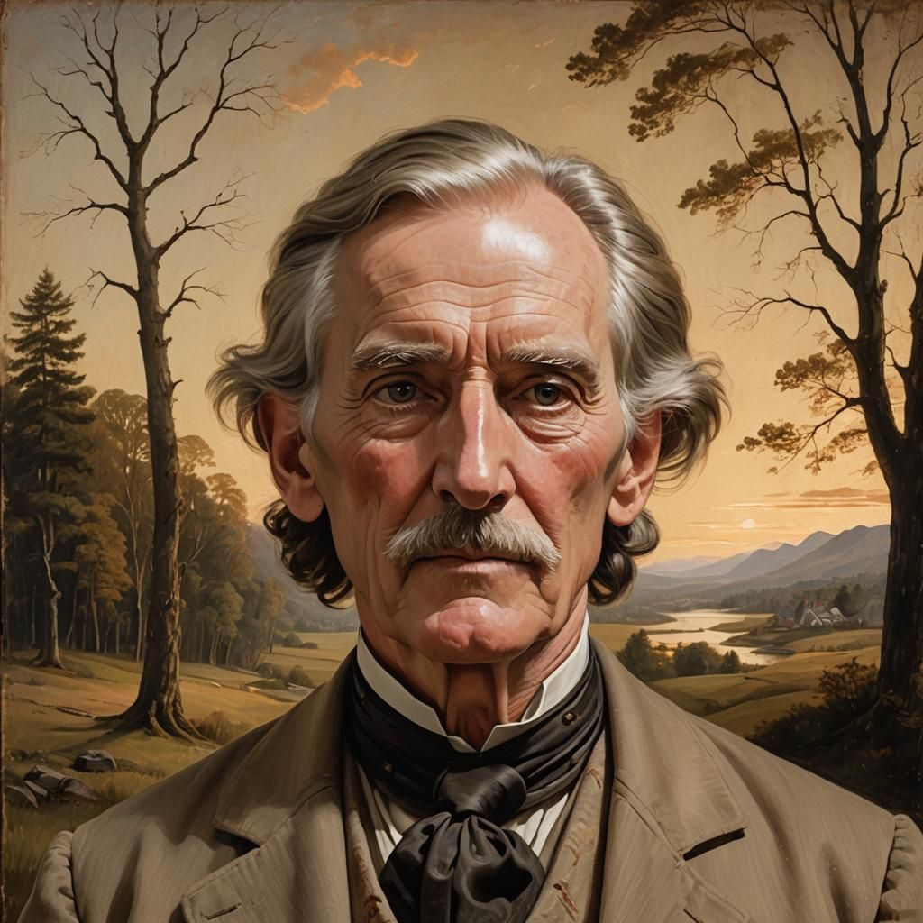 1840s Portrait of Alexander Albee in Historical Realism