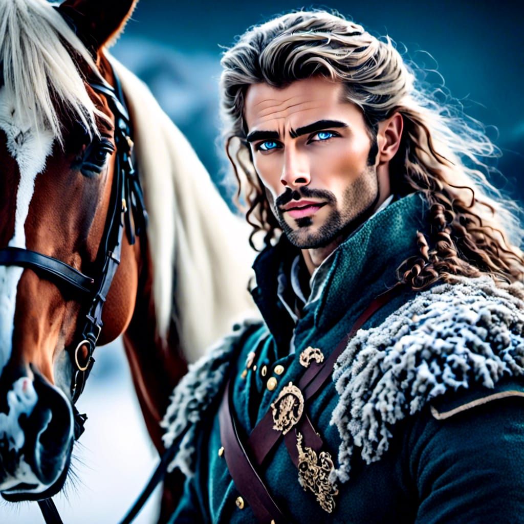 Portrait of a Male Elf Warrior with Bow