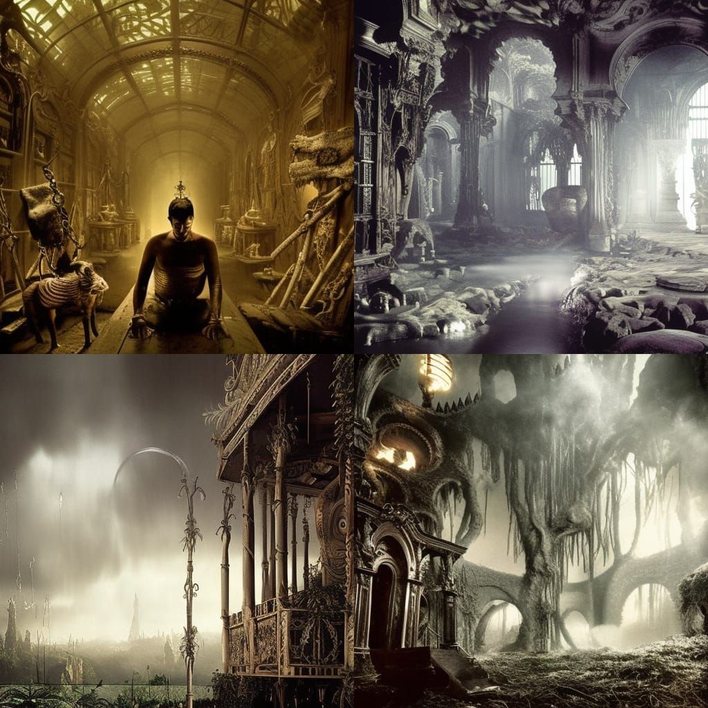 Dramatic Torture Garden Digital Matte Painting