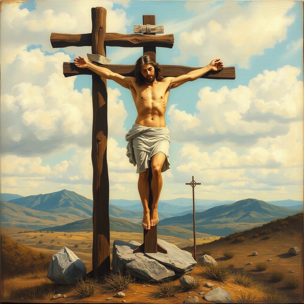 Jesus on the Cross in Raw, Emotional Outsider Art