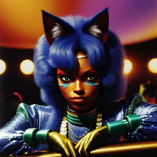 Funky Cat Grooves in 1970s Disco Scene