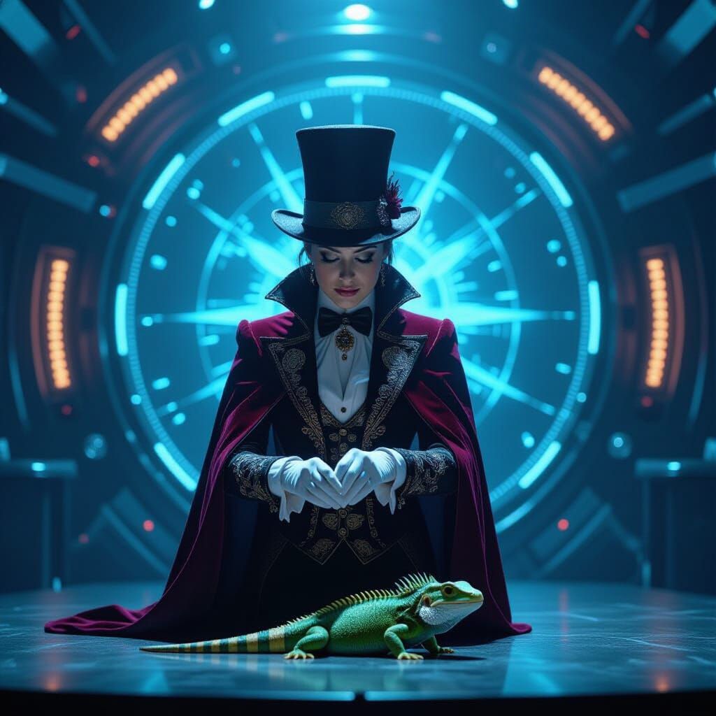 And now my assistant will disappear before your eyes ...