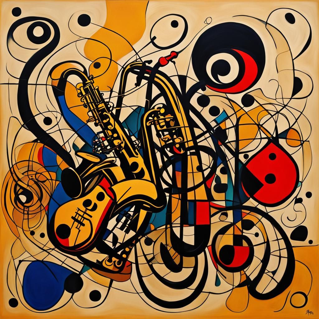 Surreal Abstract Jazz Fusion Inspired by Arp and Miró
