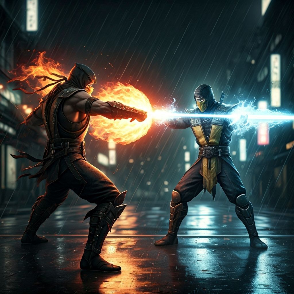 Scorpion vs Sub-Zero Mortal Kombat Battle