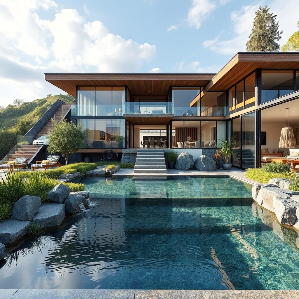 Luxury Homes with Glass Floors and Breathtaking Waterfalls