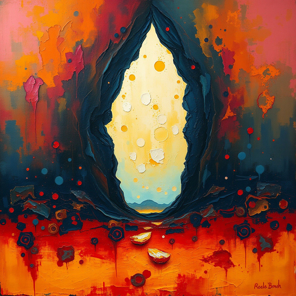 Contemplating the Void: Expressionist Oil Painting