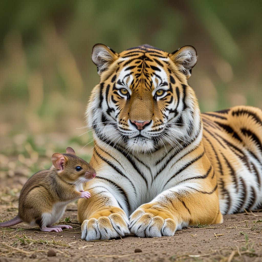 Mouse and tiger