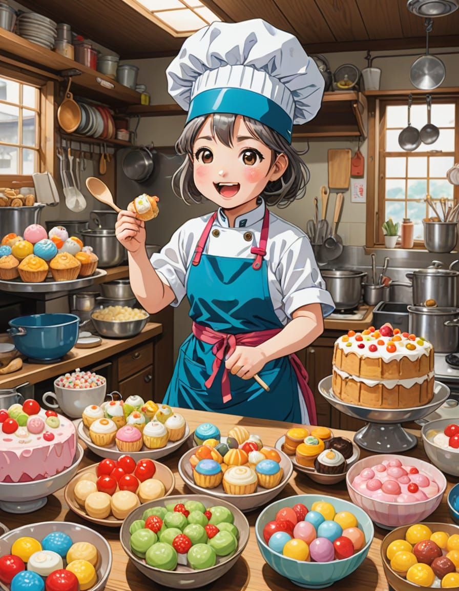 Kawaii Hamster Baker Creates Japanese Treats in Colorful Bak...