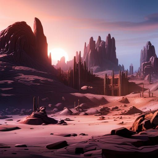 Alien Archaeological Dig Site Concept Art