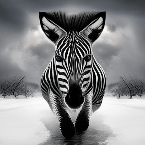 Sinister Zebra by Greg Rutkowski