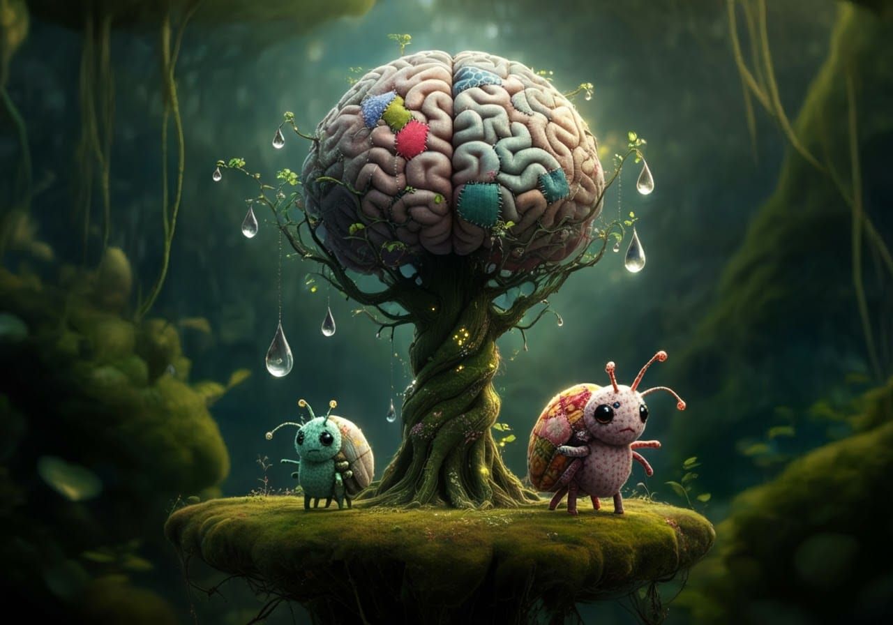 Patchwork Knoodlebugs in Eden Project Brain Tree