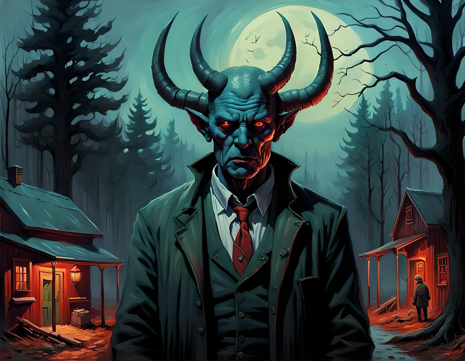 Composite Demon in Digital Painting Style