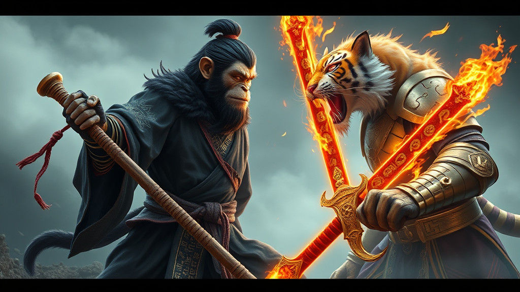 Wukong vs Tiger Vanguard in Mystical Realm