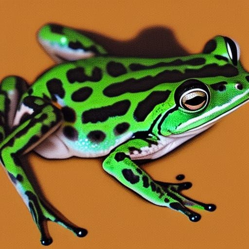 Frog Portrait on Blank Background