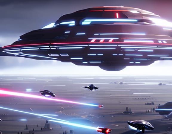 UFO Under Attack: Sci-Fi Concept Art