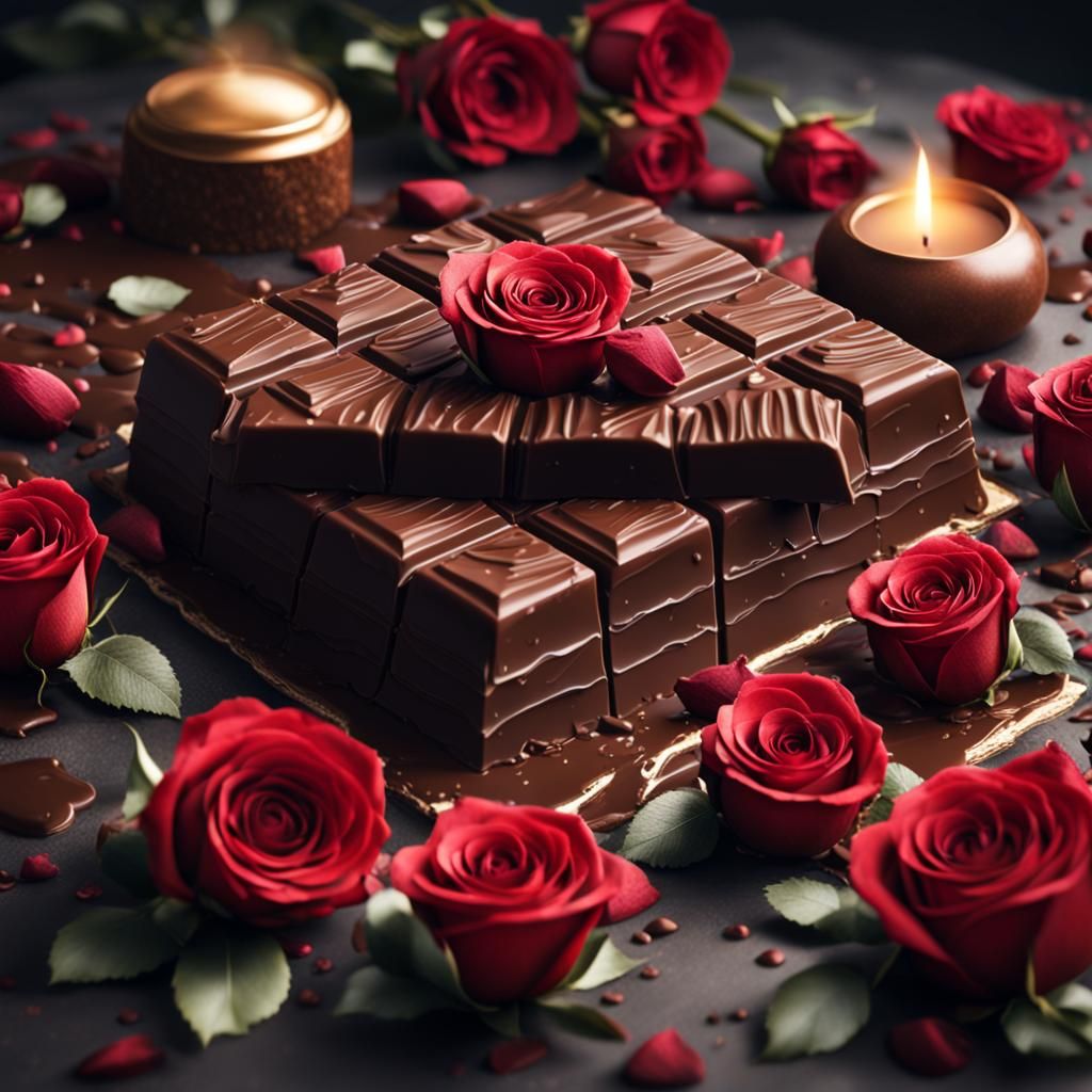 Chocolates and Roses: A Digital Love Painting
