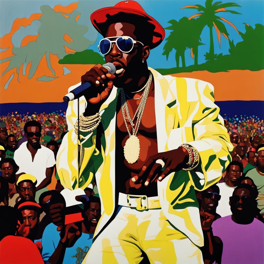 Shabba Ranks Concert in Montego Bay, Abstract Art