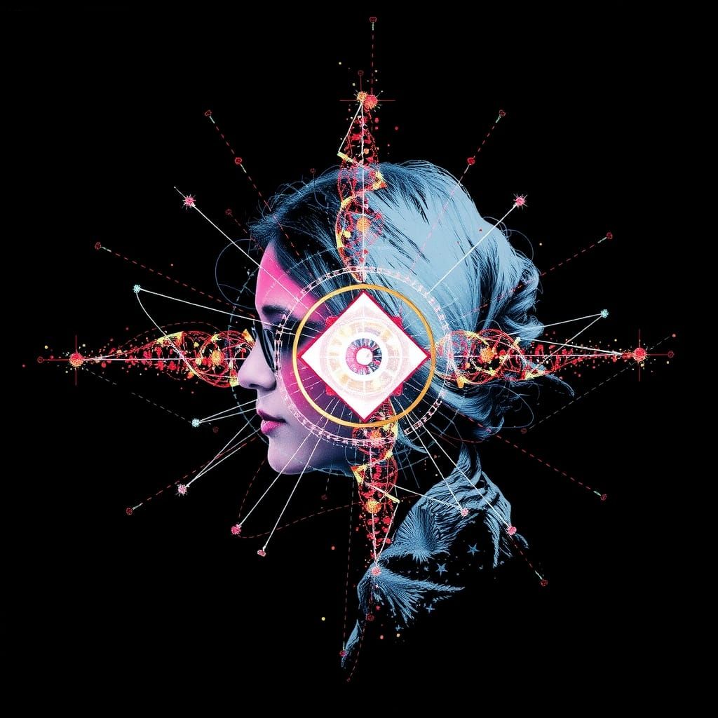 Physicist's Force Field in Double Exposure Style