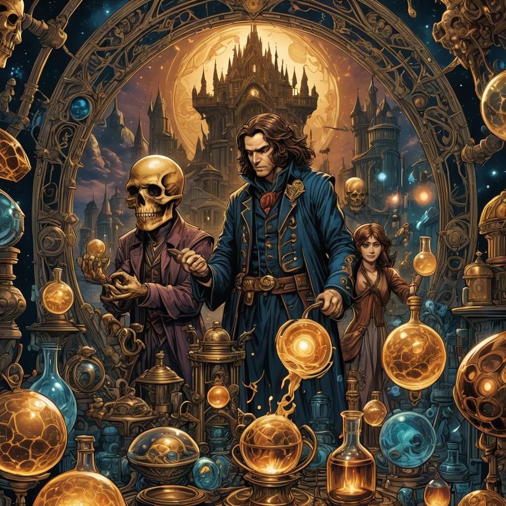 Alchemy Album Cover in Comic Book Art Style