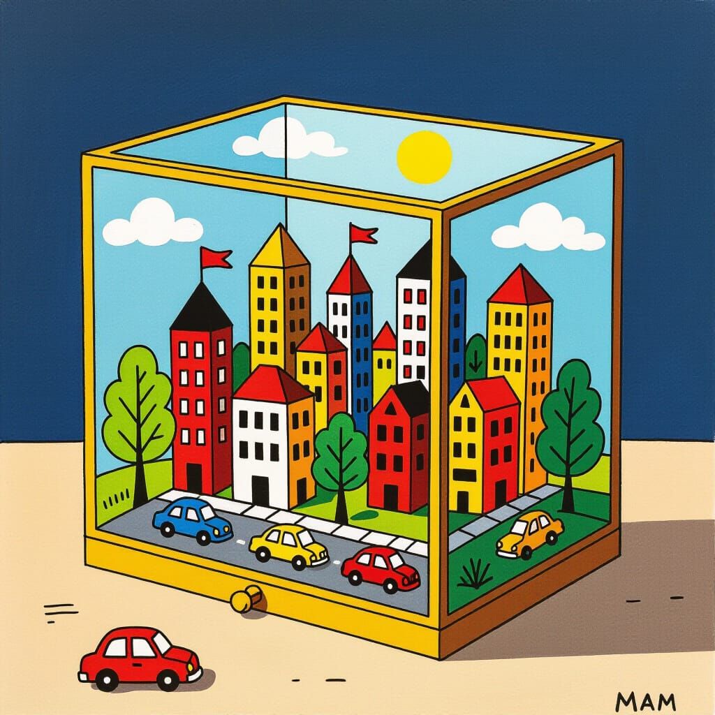 Naive Crayon City in Jewelry Box