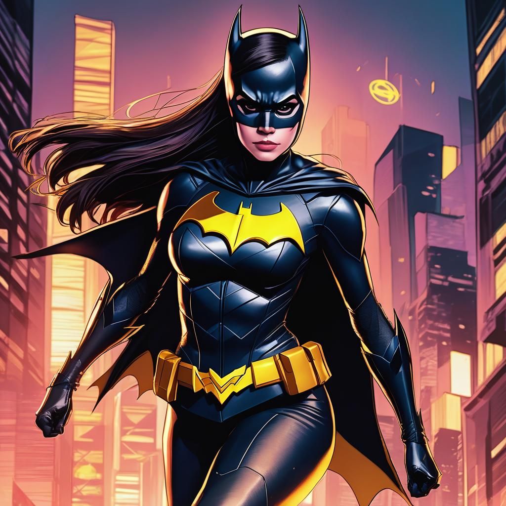 Batgirl Anime Manga Scan in Cel-Shaded Style