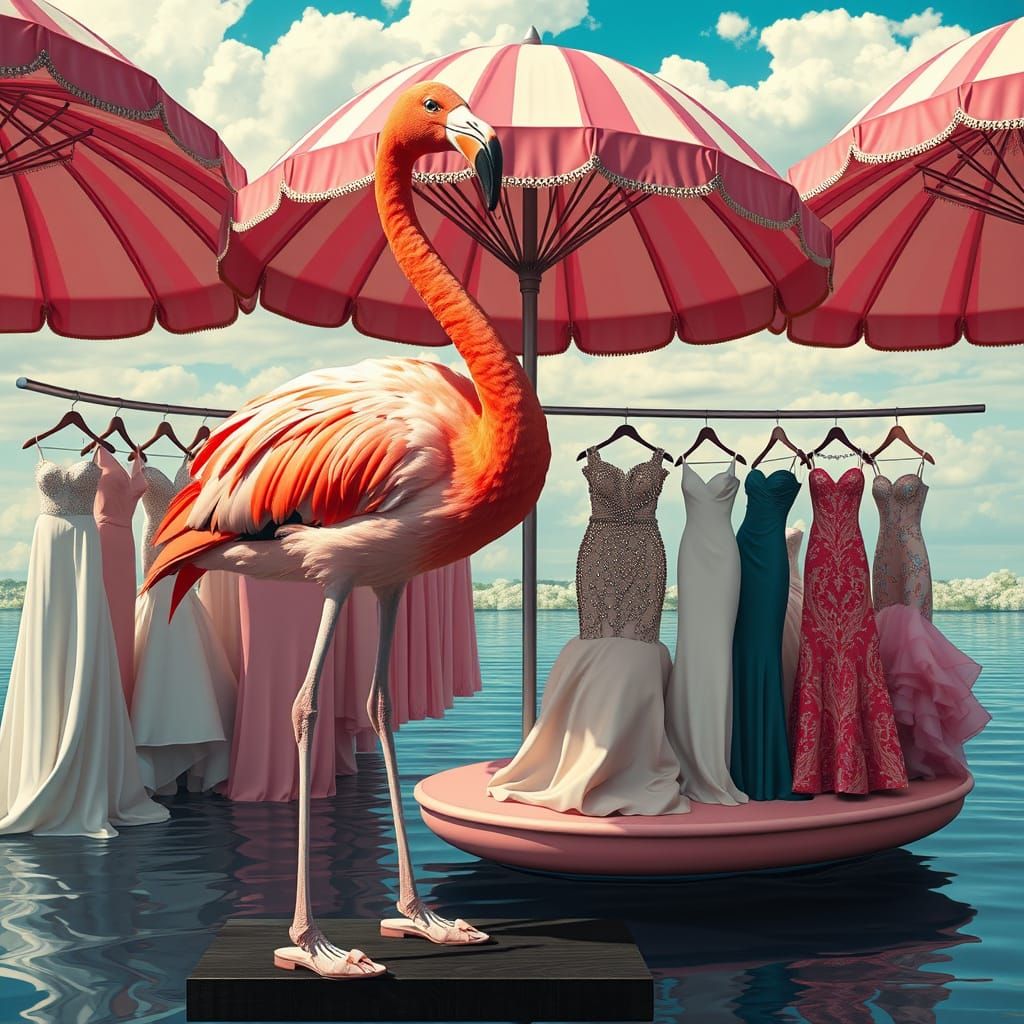 Madame Floribella's Floating Boutique: Whimsical AI Art