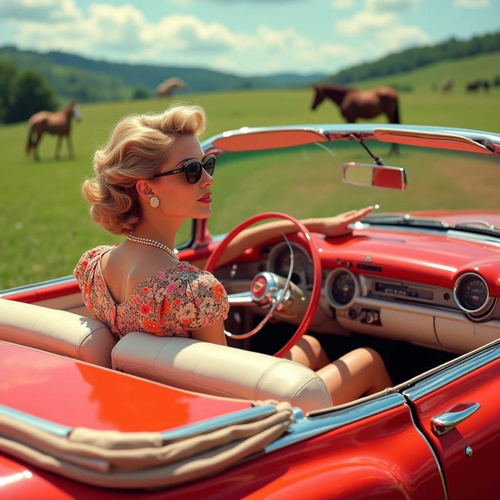 Classic American Socialite Cruises Through Virginia Countrys...