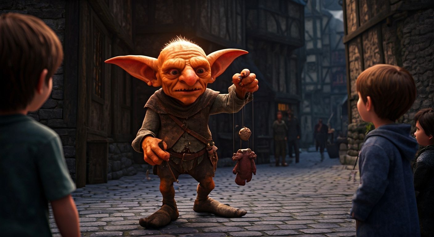 Goblin's Puppet Show in Medieval Setting