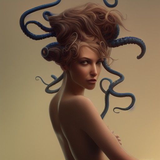 a woman with tentacles for hair