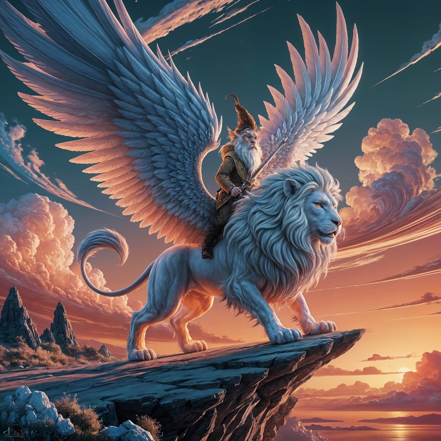Mythical lion