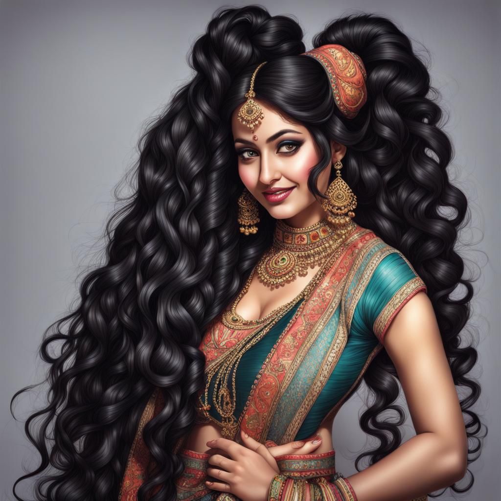 East Indian pigtails #2