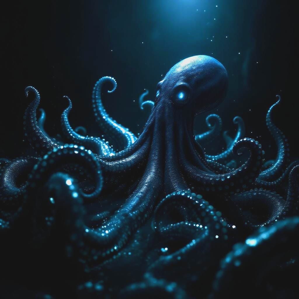 Coiling Tentacles in Eerie, Detailed 3D Rendering