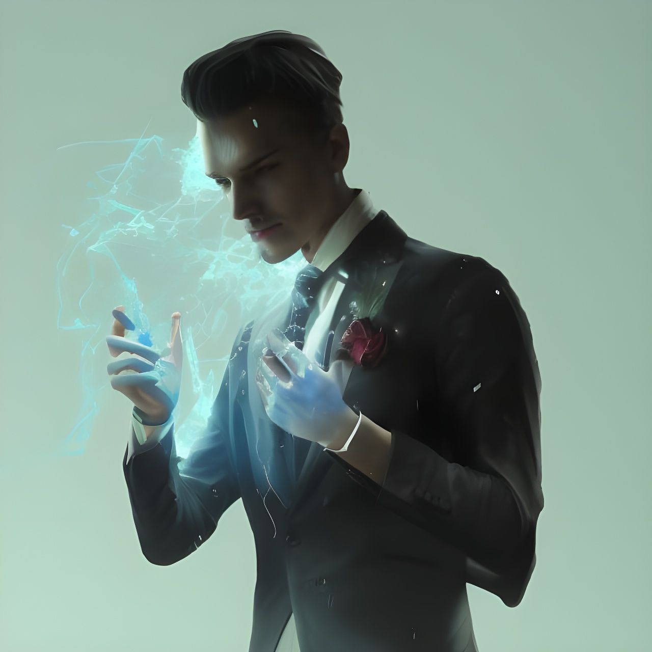 Magician Portrait in Dynamic Lighting
