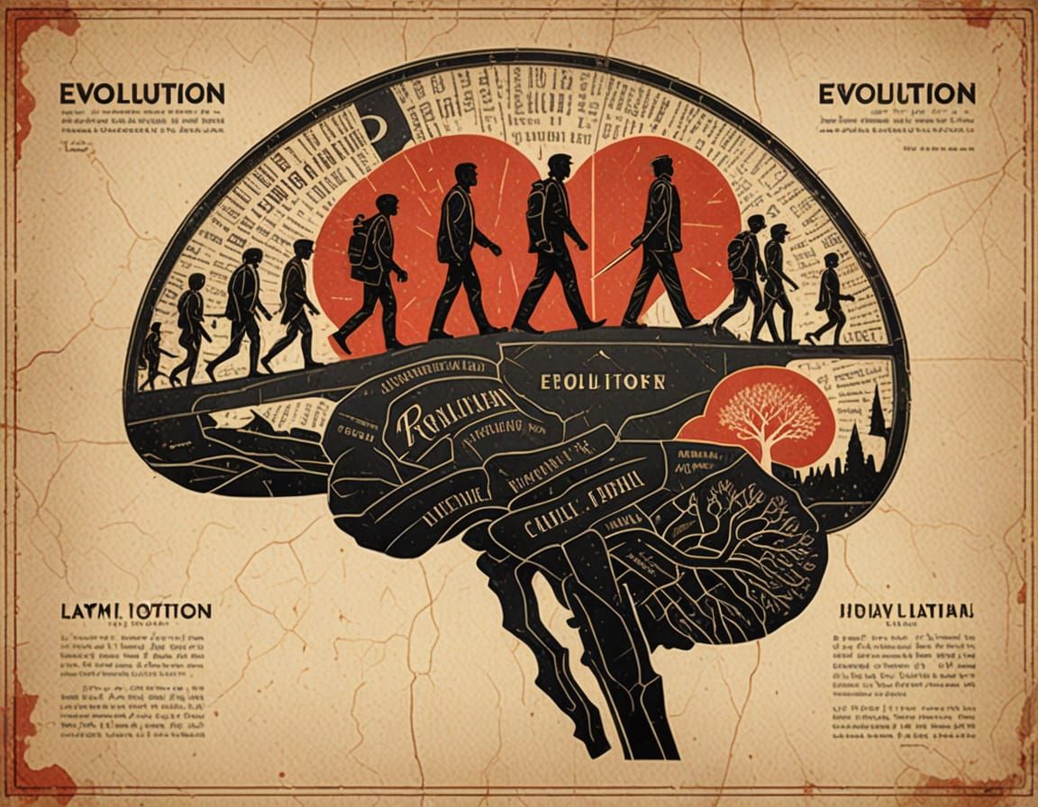 Retro Educational Poster Illustrating Human Life Stages