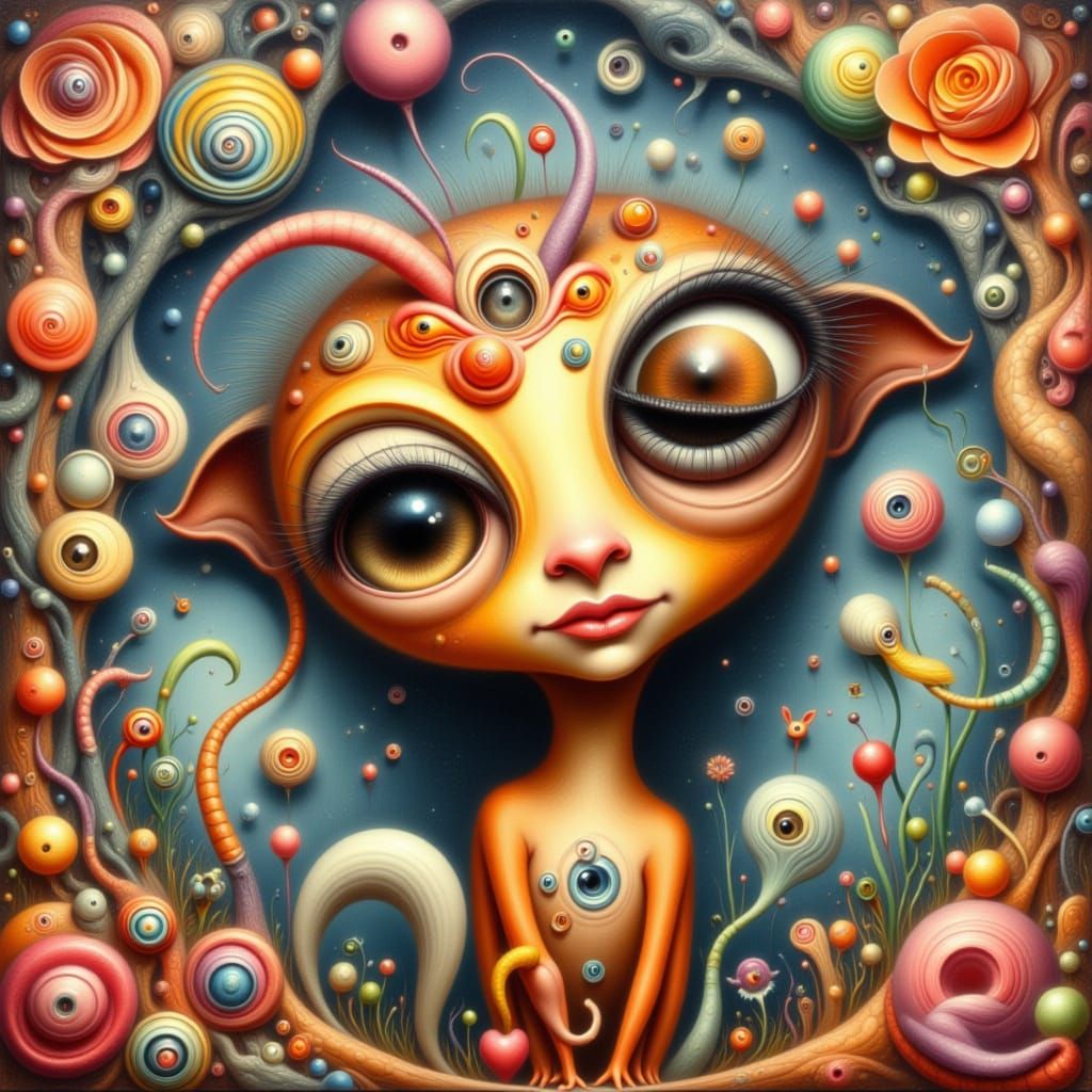 Shiny Happy People in Whimsical Art Style